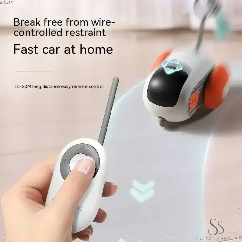 Interactive Smart Cat Toy Car - Automatic Moving Remote Control Ball for Indoor Pets